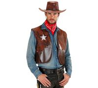 W WIDMANN MILANO Party Fashion - Gilet da cowboy, sceriffo, ranger, rodeo, wild west, costumi in maschera