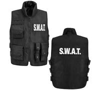 W WIDMANN MILANO Party Fashion - Gilet da intervento per adulti, gilet da costume con toppe intercambiabili, per travestimenti da poliziotto, SWAT, FBI o militare