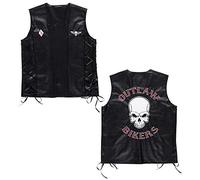 W WIDMANN MILANO Party Fashion - Costume da motociclista gilet fuorilegge, look in pelle, rocker, costumi in maschera