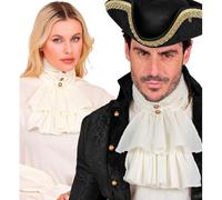 W WIDMANN MILANO Party Fashion - Gorgiera bianco crema, accessorio per costume da donna e da uomo con bottoni per carnevale