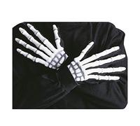 W WIDMANN MILANO Party Fashion - Guanti da scheletro neon | effetto 3D, fosforescente, fluorescente, accessorio per costumi di Halloween, horror e scheletri