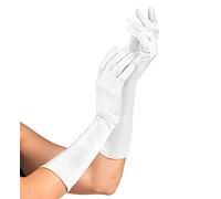 Widmann - Guanti in raso con contenuto di elastan, 1 paio, lunghezza 40 cm, accessorio, anni 20, carnevale