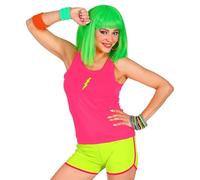 W WIDMANN MILANO Party Fashion - Hot pants neon da donna, si illuminano alla luce UV, accessorio per costume anni '80 per carnevale e feste