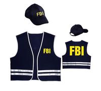 WIDMANN MILANO PARTY FASHION - Costume da agente dell'FBI, agente segreto, servizio di sicurezza, agente di polizia, carnevale