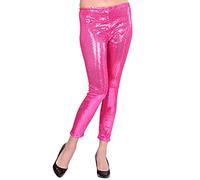 W WIDMANN MILANO Party Fashion - Leggings con paillettes, lucidi, Disco Fever, per costumi di carnevale