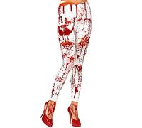 W WIDMANN MILANO Party Fashion - Leggings macchiati di sangue, 75 DEN, Psycho, travestimento per Halloween