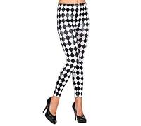 W WIDMANN MILANO Party Fashion - Leggings, motivo a rombi, arlecchino, clown, Halloween