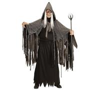 W WIDMANN MILANO Party Fashion - Mantello reversibile con cappuccio, 140 cm, accessorio per costume di Halloween e Carnevale