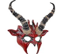 W WIDMANN MILANO Party Fashion - Maschera con corna per adulti, maschera da sciamano, accessorio per Halloween, Carnevale