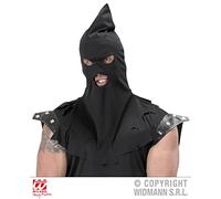 W WIDMANN MILANO Party Fashion - Maschera da boia, nera, cappuccio, medievale, Halloween, carnevale, festa a tema