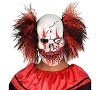 W WIDMANN MILANO Party Fashion - Maschera da clown con teschio | Maschera horror da brivido con capelli per Halloween, Carnevale e feste a tema