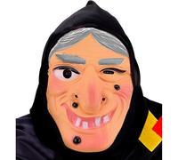 W WIDMANN MILANO Party Fashion - maschera da strega con foulard, in plastica, per carnevale, Halloween e feste a tema