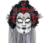 W WIDMANN MILANO Party Fashion - Maschera Dia de los Muertos, per adulti, Regina dei Morti, accessorio Giorno dei Morti
