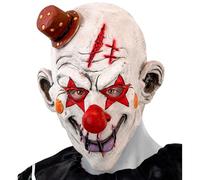 W WIDMANN MILANO Party Fashion - Maschera Killer Clown con mini cappello, per adulti, maschera horror, accessorio Halloween