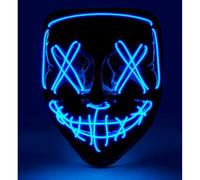 W WIDMANN MILANO Party Fashion - Maschera LED spaventosa, viso luminoso, psicopatico, demone, Halloween