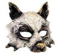 W WIDMANN MILANO Party Fashion - Maschera lupo per adulti, mezza maschera, accessorio per costumi di animali