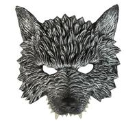 W WIDMANN MILANO Party Fashion - Maschera lupo senza mento, maschera animale, mezza maschera, accessorio Halloween, carnevale