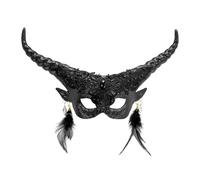 WIDMANN 08485 MASCHERA TEATRALE DIAVOLO NERO