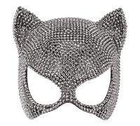 W WIDMANN MILANO Party Fashion - Maschera per gli occhi gatto, semimaschera, maschera facciale, accessorio per costume di carnevale