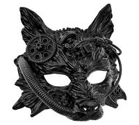 W WIDMANN MILANO Party Fashion - Maschera steampunk per adulti, lupo o teschio, accessorio per carnevale, Halloween