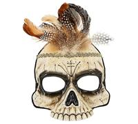 W WIDMANN MILANO Party Fashion - Maschera teschio voodoo per adulti, in plastica rigida, accessorio per costume da sciamano, Halloween