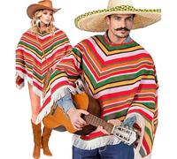W WIDMANN MILANO Party Fashion Mexikanischer Poncho Messicano, Multicolore, Taglia Unica Unisex-Adulto