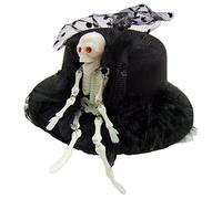 W WIDMANN MILANO Party Fashion, Cappello a cilindro Mini skeleton, design unico, materiali di qualità, dimensioni pratiche, accessori inclusi, versatile per Halloween e feste a tema