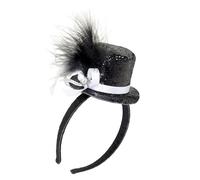 W WIDMANN MILANO Party Fashion - Fascia con mini cilindro, mini cappello con fiocco, accessorio per costumi in maschera