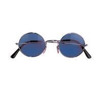 WIDMANN 67327 - Occhiali Caratteriali Adulto Unisex, Anni '60, Anni '70, Hippie, Rock, Musicisti, Vampiri, Carnevale, Halloween, Lenti Di Colore Blu