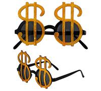 W WIDMANN MILANO Party Fashion - Occhiali con segno del dollaro, accessorio, occhiali divertenti, occhiali per feste, festa di cattivo gusto, carnevale