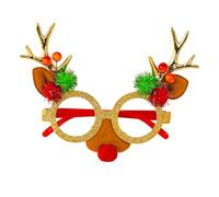 W WIDMANN MILANO Party Fashion - Occhiali da festa renna con corna, occhiali natalizi, accessorio fotobox, festa di Natale