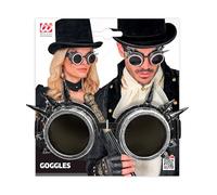 W WIDMANN MILANO Party Fashion - Occhiali vintage steampunk con punte, occhiali da festa per carnevale, Halloween, festival