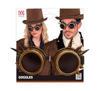 W WIDMANN MILANO Party Fashion - Occhiali steampunk vintage con punte, occhiali da festa per carnevale, Halloween, festival