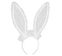 W WIDMANN MILANO Party Fashion, Orecchie da coniglio in pizzo bianco, Comfort ottimale, Versatile per tutte le occasioni, Facile da mantenere, Accessorio per travestimenti