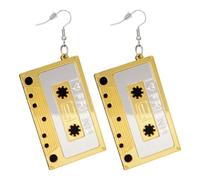 W WIDMANN MILANO Party Fashion - Orecchini retrò a cassetta, 1 paio, gioielli anni '80-'90, accessorio per festival di carnevale