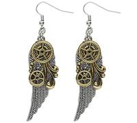 W WIDMANN MILANO Party Fashion - Orecchini steampunk con ali | Gioielli per il Carnevale, le feste a tema e i costumi steampunk