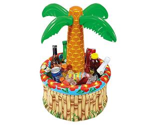 W WIDMANN MILANO Party Fashion - Palma gonfiabile con dispenser per bevande, da riempire con ghiaccio e acqua, festa in spiaggia