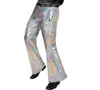 W WIDMANN MILANO Party Fashion - Stile disco anni '70, pantaloni olografici, febbre da discoteca, carnevale