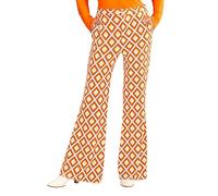 W WIDMANN MILANO Party Fashion - Pantaloni anni '70 per donna, hippie, reggae, flower power, disco fever