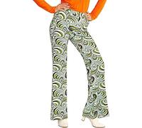 W WIDMANN MILANO Party Fashion - Pantaloni anni '70 per donna, hippie, reggae, flower power, disco fever