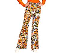 W WIDMANN MILANO Party Fashion - Pantaloni anni '70 per donna, hippie, reggae, flower power, disco fever