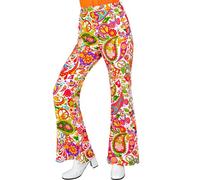 W WIDMANN MILANO Party Fashion - Pantaloni da donna anni '60, Hippie, Reggae, Flower Power, Disco Fever