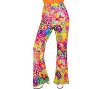 W WIDMANN MILANO Party Fashion - Pantaloni da donna anni '60, Hippie, Reggae, Flower Power, Disco Fever