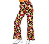 W WIDMANN MILANO Party Fashion - Pantaloni da donna anni '60, Hippie, Reggae, Flower Power, Disco Fever