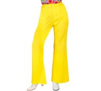 W WIDMANN MILANO Party Fashion - Pantaloni da donna anni '70, hippie, reggae, flower power, disco fever, carnevale