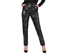 W WIDMANN MILANO Party Fashion - Pantaloni da donna in paillettes Moda Party, Disco Fever, abbigliamento da donna