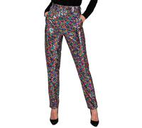 W WIDMANN MILANO Party Fashion - Pantaloni da donna in paillettes Moda Party, Disco Fever, abbigliamento da donna