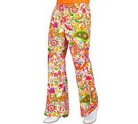 W WIDMANN MILANO Party Fashion - Pantaloni da uomo anni '60, Hippie, Reggae, Flower Power, Disco Fever