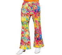 W WIDMANN MILANO Party Fashion - Pantaloni da uomo anni '60, Hippie, Reggae, Flower Power, Disco Fever