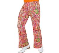 W WIDMANN MILANO Party Fashion - Pantaloni da uomo anni '60, Hippie, Reggae, Flower Power, Disco Fever